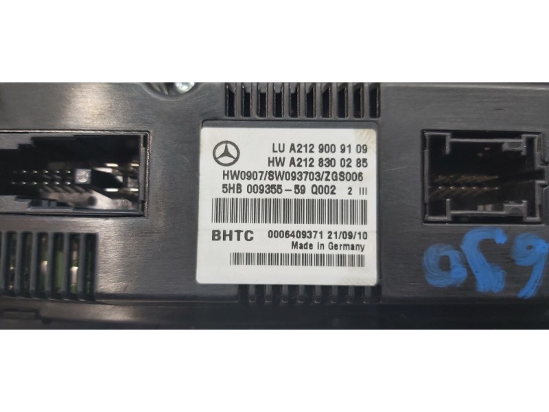 Recambio de mando climatizador para mercedes clase e (w212) lim. 220 cdi blueefficiency (212.002) referencia OEM IAM A2129009109