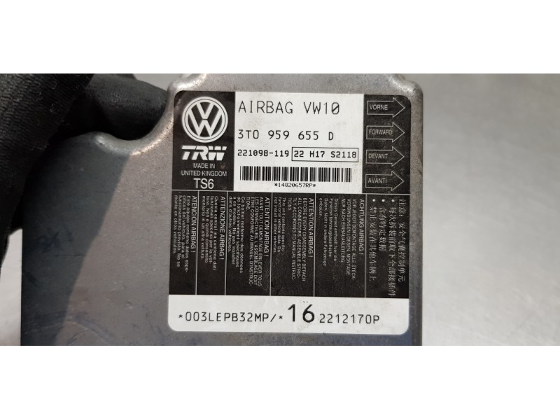 Recambio de centralita airbag para skoda superb combi (3t5) ambition referencia OEM IAM 3T0959655DLBG 3T0959655D  Recambio de centralita airbag para skoda superb combi (3t5) ambition referencia OEM IAM 3T0959655DLBG 3T0959655D