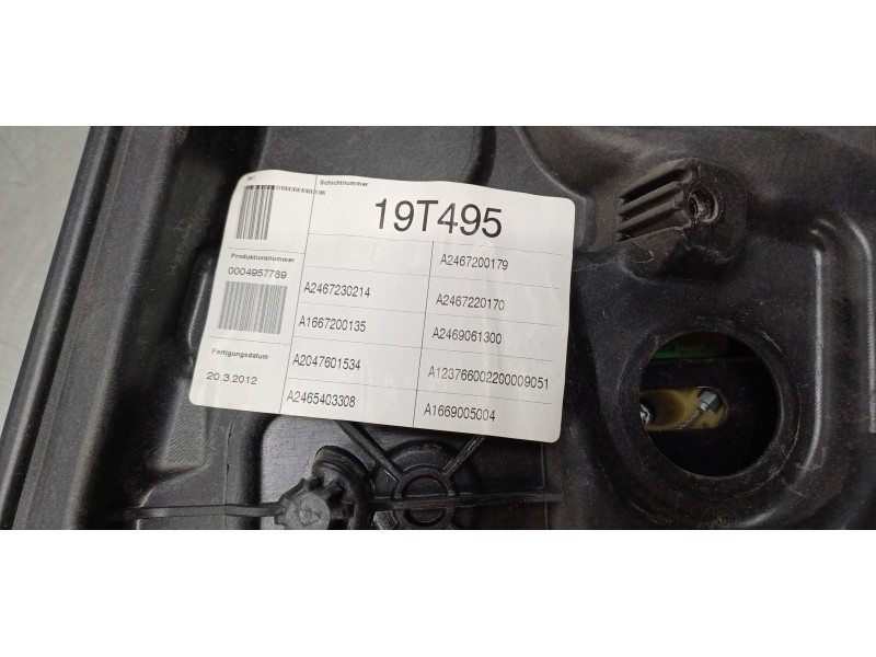 Recambio de elevalunas delantero izquierdo para mercedes clase b (w246) b 200 cdi be (246.201) referencia OEM IAM A2467200179 A2