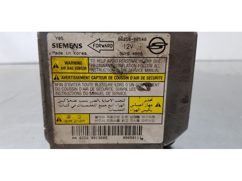 Recambio de centralita airbag para ssangyong rexton rx 270 full referencia OEM IAM 8625008140   Recambio de centralita airbag para ssangyong rexton rx 270 full referencia OEM IAM 8625008140