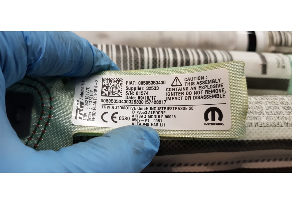 Recambio de airbag cortina delantero izquierdo para alfa romeo stelvio (630) basis q4 referencia OEM IAM 50535343 00505353430 