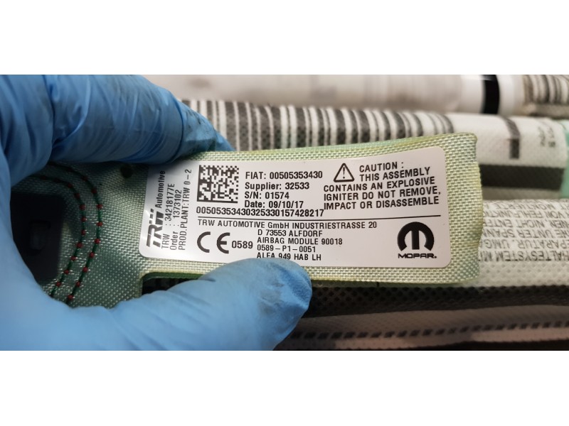 Recambio de airbag cortina delantero izquierdo para alfa romeo stelvio (630) basis q4 referencia OEM IAM 50535343 00505353430 
