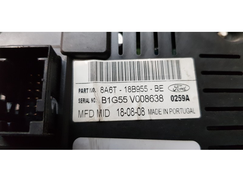 Recambio de pantalla multifuncion para ford fiesta (cb1) ghia referencia OEM IAM 8A6T18B955BE  