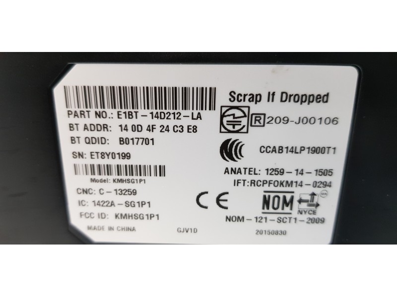 Recambio de modulo electronico para ford ecosport trend referencia OEM IAM E1BT14D212LA  