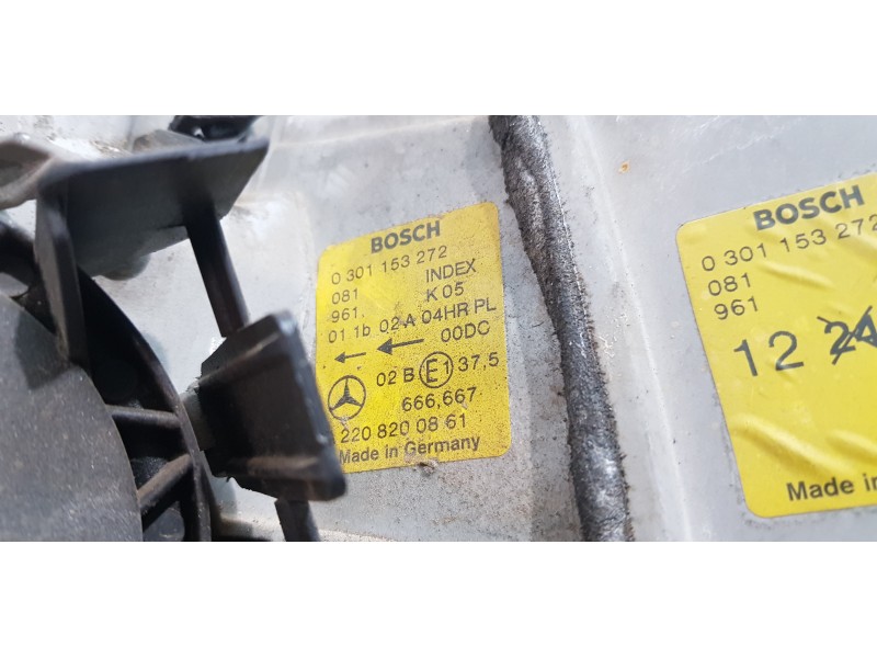 Recambio de faro derecho para mercedes clase s (w220) berlina 320 (220.065) referencia OEM IAM 2208200861   Recambio de faro derecho para mercedes clase s (w220) berlina 320 (220.065) referencia OEM IAM 2208200861