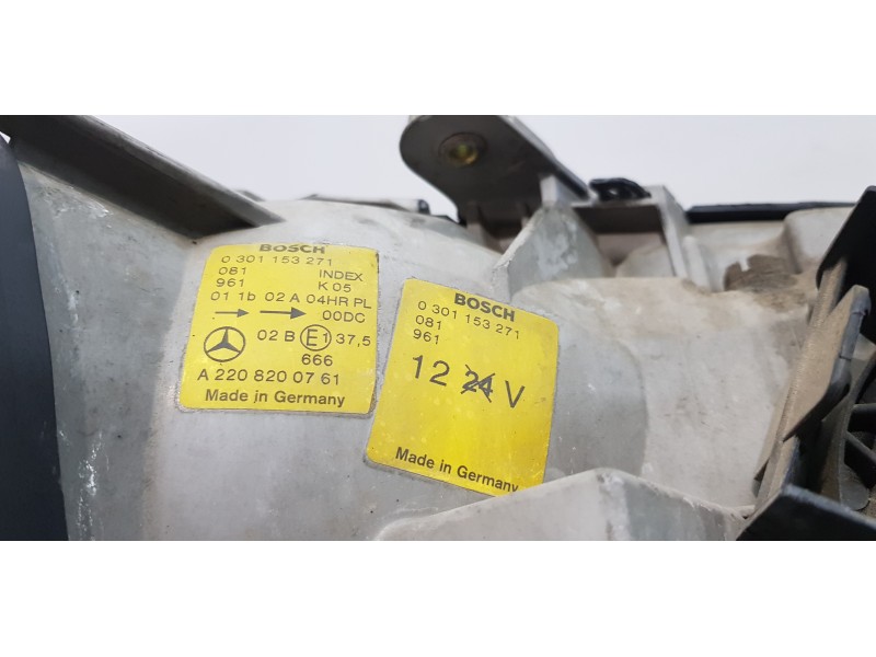 Recambio de faro izquierdo para mercedes clase s (w220) berlina 320 (220.065) referencia OEM IAM A2208204761   Recambio de faro izquierdo para mercedes clase s (w220) berlina 320 (220.065) referencia OEM IAM A2208204761