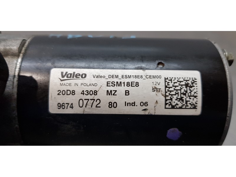 Recambio de motor arranque para citroen c4 cactus live referencia OEM IAM 9674077280   Recambio de motor arranque para citroen c4 cactus live referencia OEM IAM 9674077280