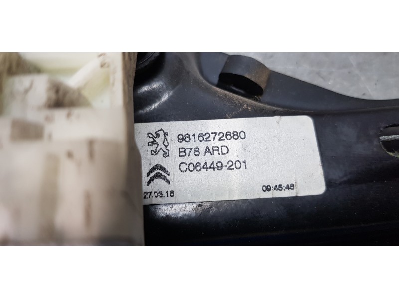 Recambio de elevalunas trasero derecho para citroen c4 picasso seduction referencia OEM IAM 9816272680  