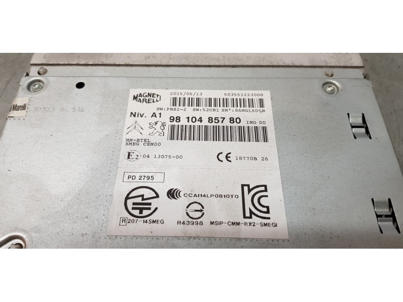 Recambio de sistema audio / radio cd para citroen c4 picasso seduction referencia OEM IAM 9810485780  