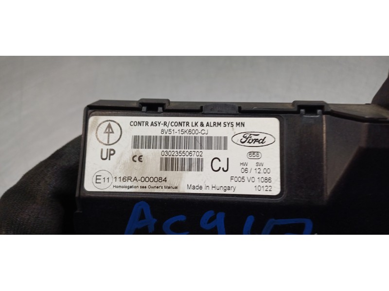 Recambio de modulo confort para ford fiesta (cb1) trend referencia OEM IAM 8V5115K600CJ F005V01086  Recambio de modulo confort para ford fiesta (cb1) trend referencia OEM IAM 8V5115K600CJ F005V01086