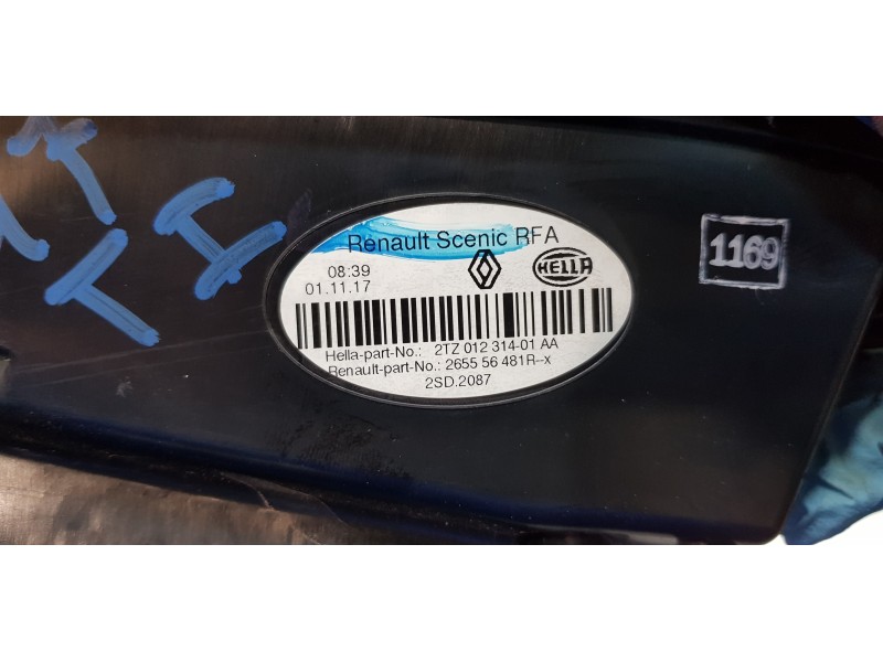 Recambio de piloto trasero izquierdo interior para renault scenic iv edition one referencia OEM IAM 265556481R  