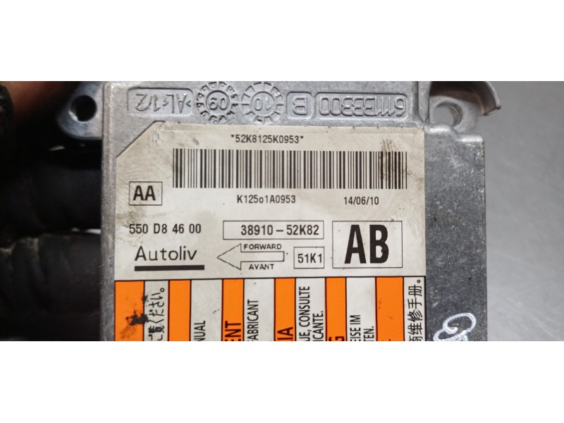 Recambio de centralita airbag para opel agila b enjoy referencia OEM IAM 3891052K82   Recambio de centralita airbag para opel agila b enjoy referencia OEM IAM 3891052K82