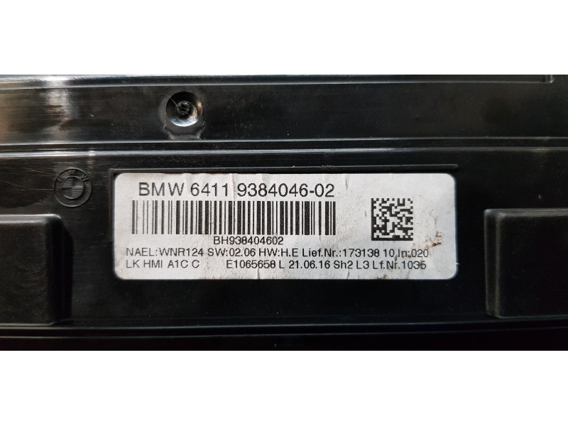 Recambio de mando climatizador para bmw serie 1 lim. 5-trg. (f20) 118d referencia OEM IAM 6411938404602   Recambio de mando climatizador para bmw serie 1 lim. 5-trg. (f20) 118d referencia OEM IAM 6411938404602