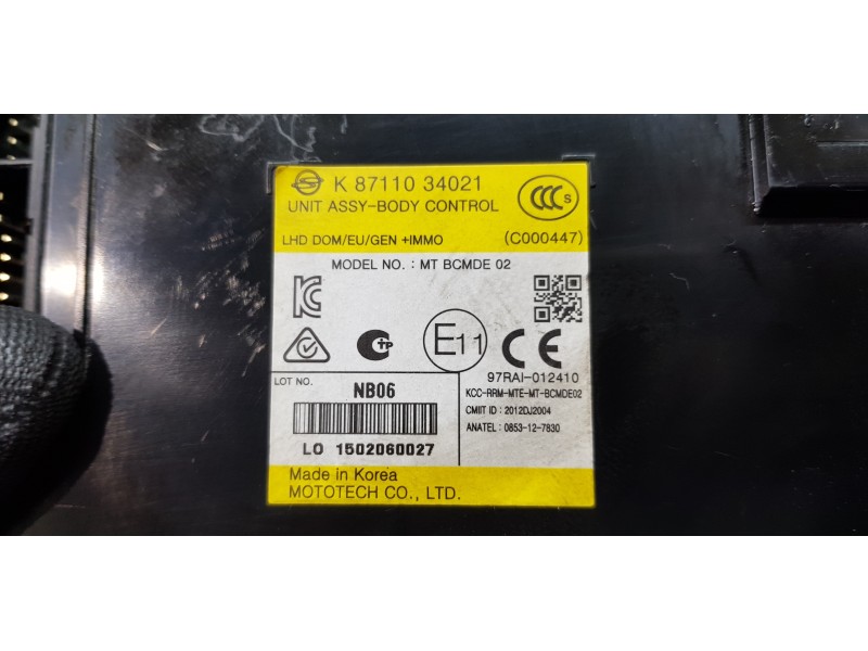 Recambio de modulo electronico para ssangyong korando limited 4x2 referencia OEM IAM 8711034021   Recambio de modulo electronico para ssangyong korando limited 4x2 referencia OEM IAM 8711034021
