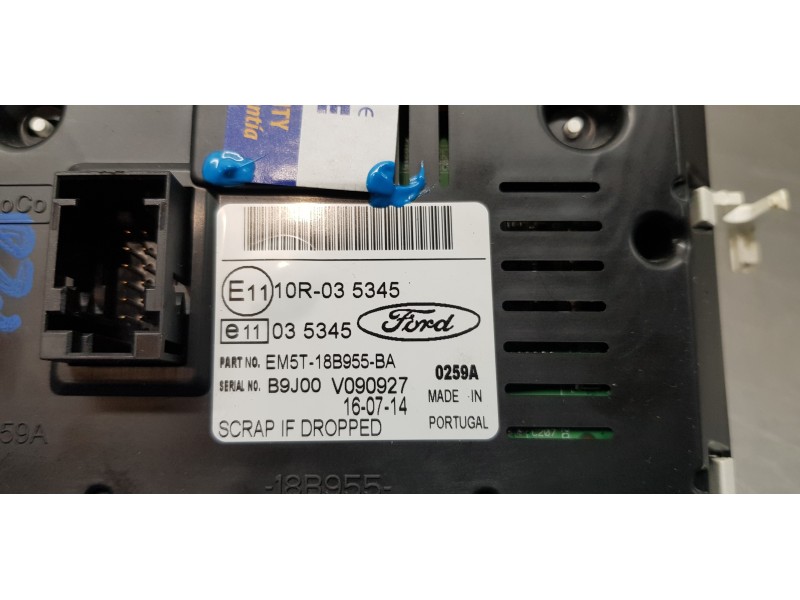 Recambio de pantalla multifuncion para ford c-max trend referencia OEM IAM EM5T18B955BA   Recambio de pantalla multifuncion para ford c-max trend referencia OEM IAM EM5T18B955BA