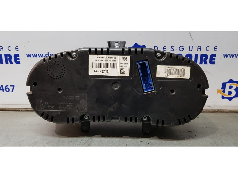 Recambio de cuadro instrumentos para seat ibiza sc (6j1) reference referencia OEM IAM A2C53349080   Recambio de cuadro instrumentos para seat ibiza sc (6j1) reference referencia OEM IAM A2C53349080