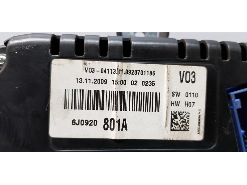 Recambio de cuadro instrumentos para seat ibiza sc (6j1) reference referencia OEM IAM A2C53349080   Recambio de cuadro instrumentos para seat ibiza sc (6j1) reference referencia OEM IAM A2C53349080