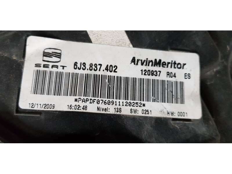 Recambio de elevalunas delantero derecho para seat ibiza sc (6j1) reference referencia OEM IAM 6J3837402   Recambio de elevalunas delantero derecho para seat ibiza sc (6j1) reference referencia OEM IAM 6J3837402