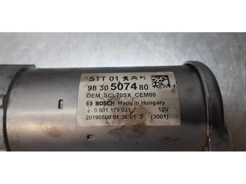 Recambio de motor arranque para peugeot 5008 allure referencia OEM IAM 9830507480   Recambio de motor arranque para peugeot 5008 allure referencia OEM IAM 9830507480