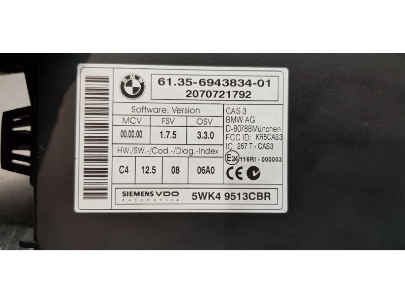 Recambio de modulo electronico para bmw serie 1 berlina (e81/e87) 116i referencia OEM IAM 61356943834  