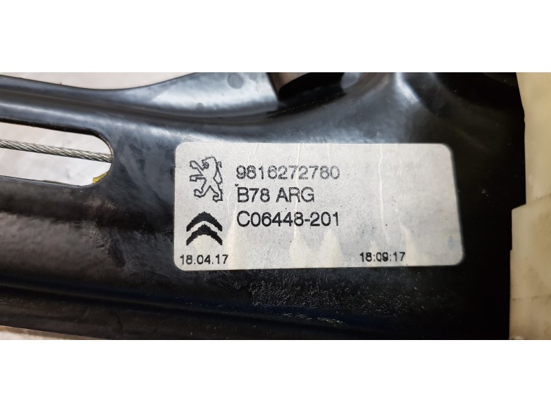 Recambio de elevalunas trasero izquierdo para citroen c4 grand picasso rip curl referencia OEM IAM 9816272780  