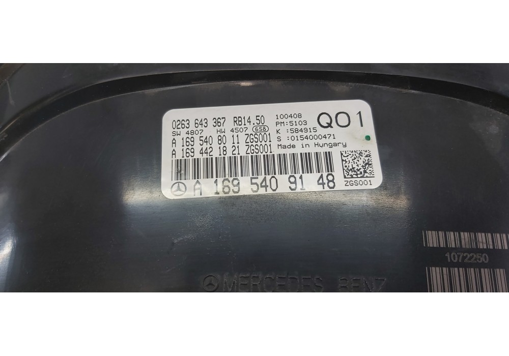 Recambio de cuadro instrumentos para mercedes clase b (w245) 150 special edition (245.231) referencia OEM IAM A1695409148  