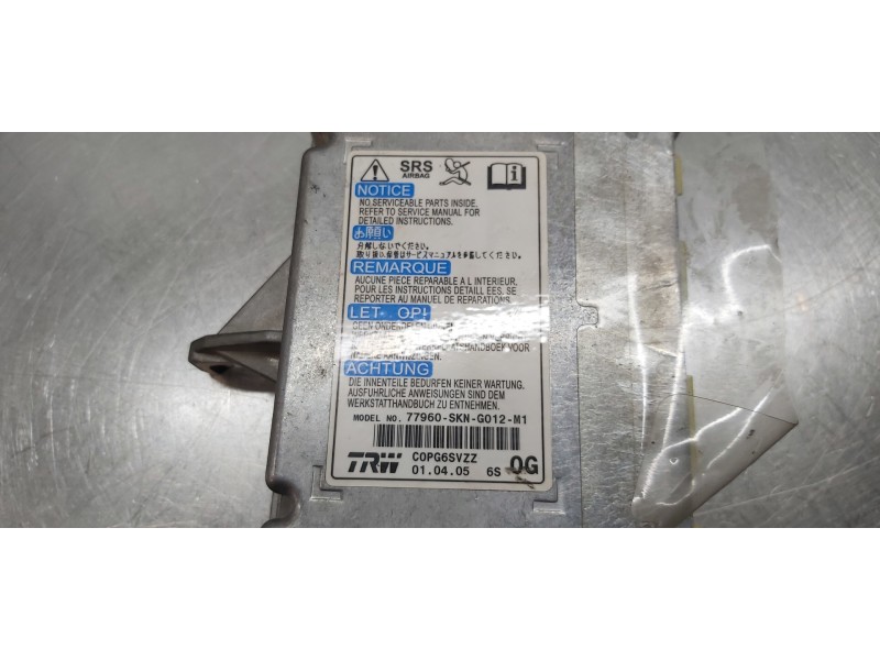 Recambio de centralita airbag para honda cr-v (rd8) es referencia OEM IAM 77960SKNG012M1   Recambio de centralita airbag para honda cr-v (rd8) es referencia OEM IAM 77960SKNG012M1