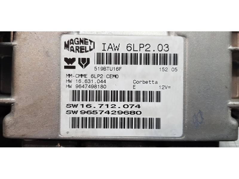Recambio de centralita motor uce para peugeot 206 berlina xs clim referencia OEM IAM 9657429680 9647498180 