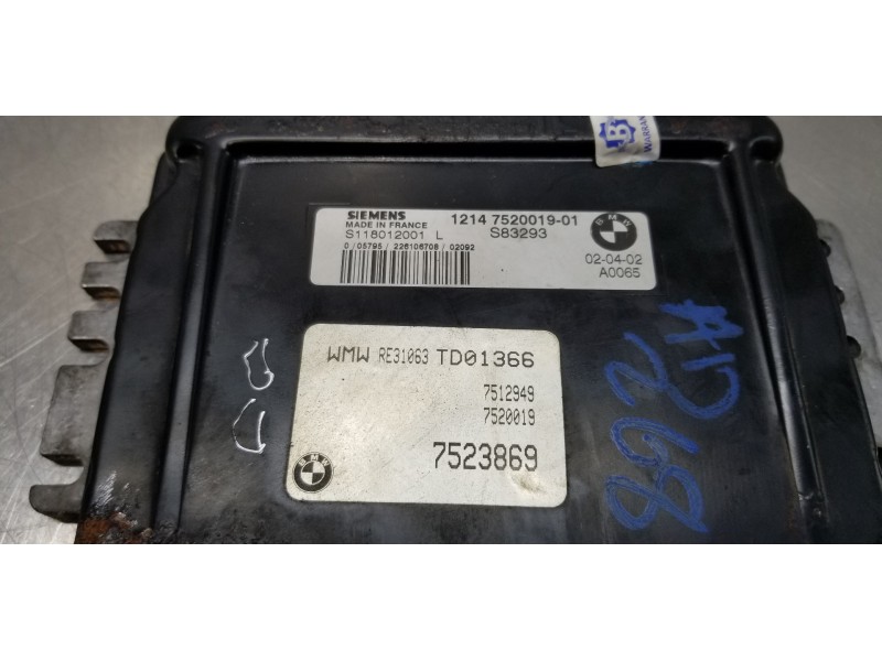 Recambio de centralita motor uce para bmw mini (r50,r53) cooper s referencia OEM IAM 12147520019 S118012001 7523869 Recambio de centralita motor uce para bmw mini (r50,r53) cooper s referencia OEM IAM 12147520019 S118012001 7523869
