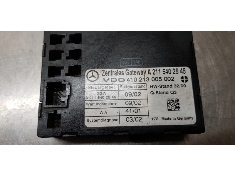 Recambio de modulo electronico para mercedes clase e (w211) berlina e 220 cdi (211.006) referencia OEM IAM A2115402545   Recambio de modulo electronico para mercedes clase e (w211) berlina e 220 cdi (211.006) referencia OEM IAM A2115402545