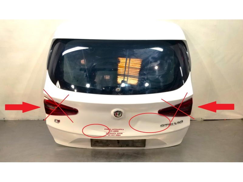 Recambio de porton trasero para alfa romeo stelvio (630) basis q4 referencia OEM IAM 50567282  