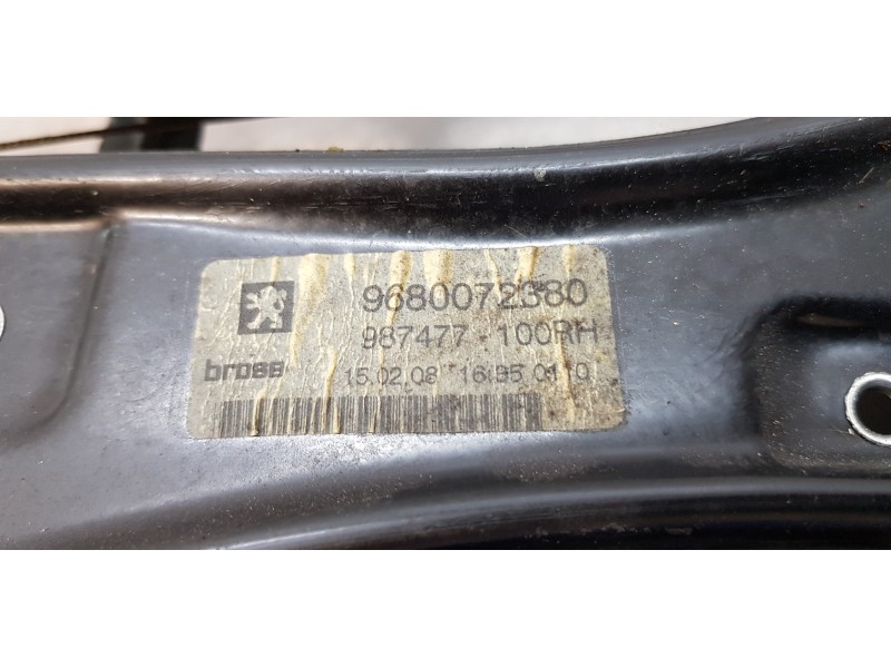 Recambio de elevalunas trasero derecho para peugeot 207 cc básico referencia OEM IAM 9680072380   Recambio de elevalunas trasero derecho para peugeot 207 cc básico referencia OEM IAM 9680072380