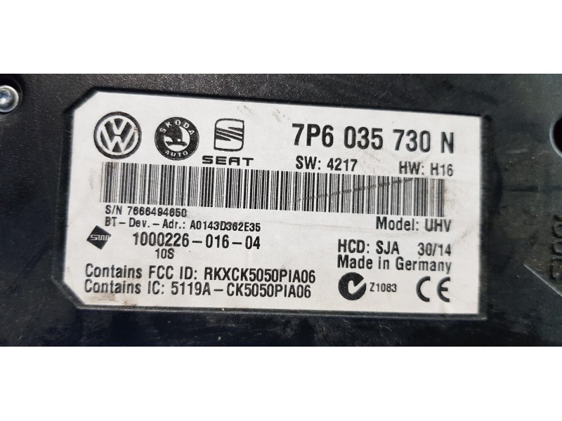 Recambio de modulo electronico para skoda suberb (3t4) ambition referencia OEM IAM 7P6035730N   Recambio de modulo electronico para skoda suberb (3t4) ambition referencia OEM IAM 7P6035730N