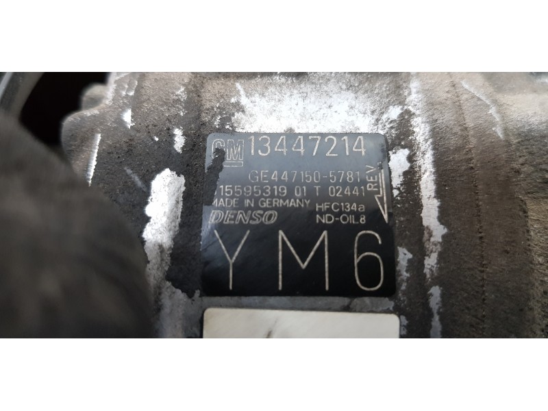Recambio de compresor aire acondicionado para opel corsa e edition ecoflex referencia OEM IAM 13447214  