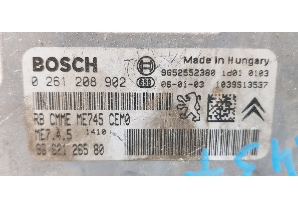 Recambio de centralita motor uce para citroen c3 1.6 16v sx plus referencia OEM IAM 9662126580   Recambio de centralita motor uce para citroen c3 1.6 16v sx plus referencia OEM IAM 9662126580