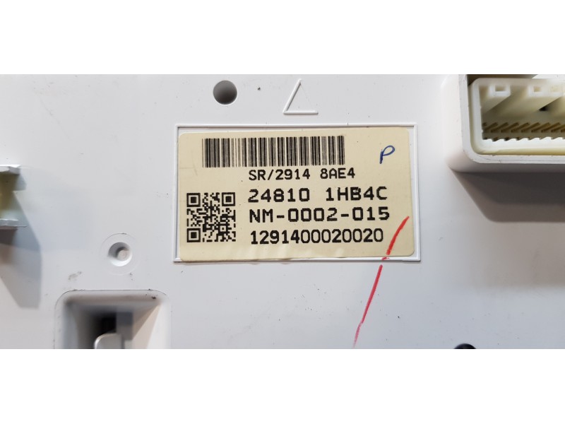 Recambio de cuadro instrumentos para nissan micra (k13) visia first referencia OEM IAM 248101HB4C  