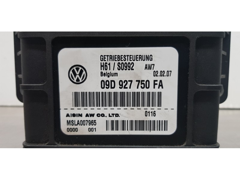 Recambio de centralita cambio automatico para volkswagen touareg (7l6) v6 tdi referencia OEM IAM 09D927750FA  
