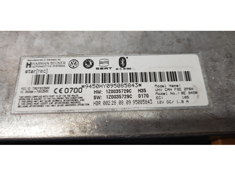 Recambio de modulo electronico para seat ibiza (6j5) reference referencia OEM IAM 1Z0035729C   Recambio de modulo electronico para seat ibiza (6j5) reference referencia OEM IAM 1Z0035729C