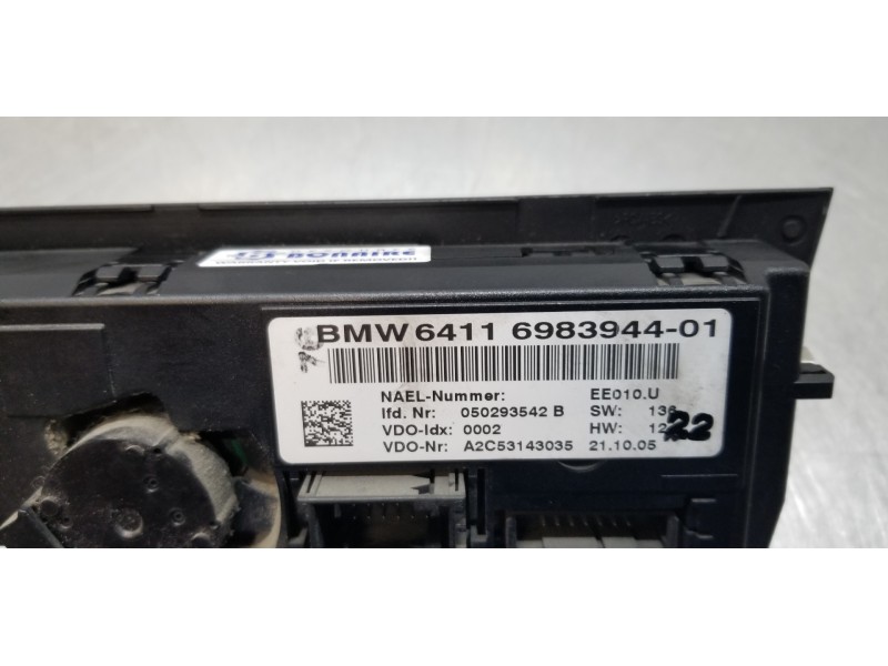 Recambio de mando climatizador para bmw serie 3 berlina (e90) 318i referencia OEM IAM 64116983944  