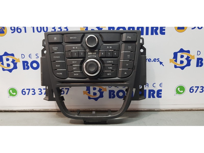 Recambio de sistema audio / radio cd para opel astra j gtc sport referencia OEM IAM 13337222   Recambio de sistema audio / radio cd para opel astra j gtc sport referencia OEM IAM 13337222