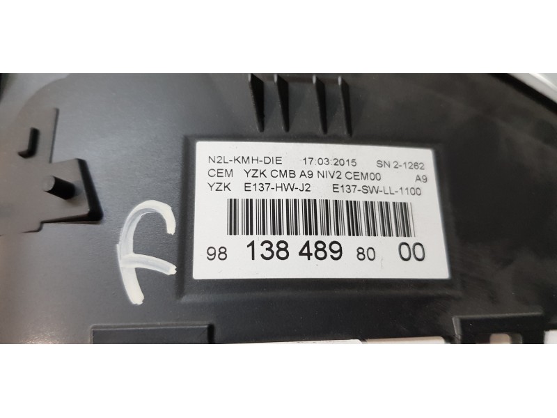 Recambio de cuadro instrumentos para peugeot 208 access referencia OEM IAM 9813848980  