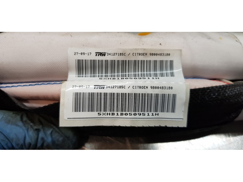 Recambio de airbag cortina delantero derecho para citroen c4 picasso feel referencia OEM IAM 9800483180  