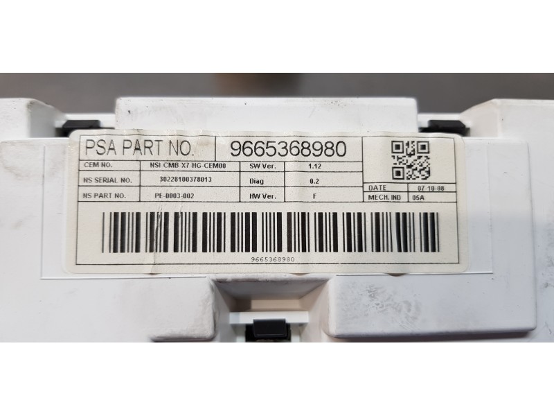 Recambio de cuadro instrumentos para citroen c5 berlina exclusive referencia OEM IAM 9665368980   Recambio de cuadro instrumentos para citroen c5 berlina exclusive referencia OEM IAM 9665368980