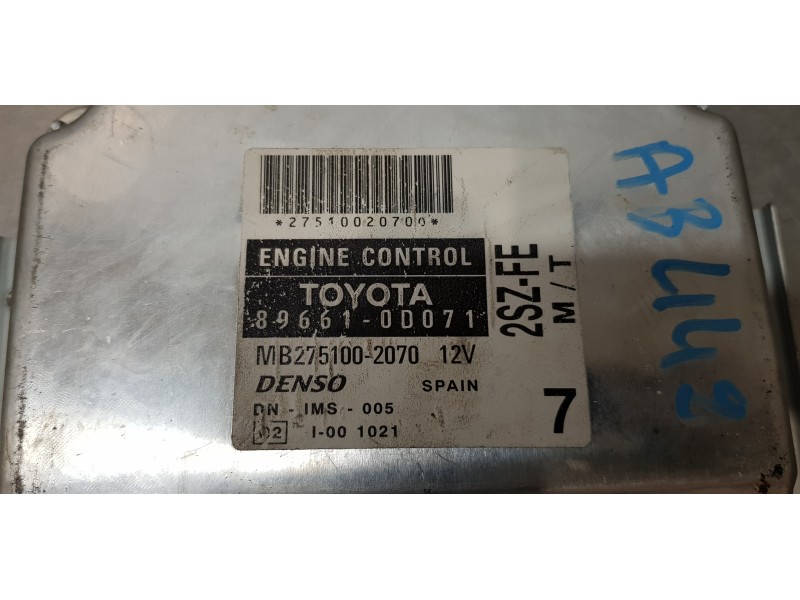 Recambio de centralita motor uce para toyota yaris (ksp9/scp9/nlp9) básico referencia OEM IAM 896610D071   Recambio de centralita motor uce para toyota yaris (ksp9/scp9/nlp9) básico referencia OEM IAM 896610D071