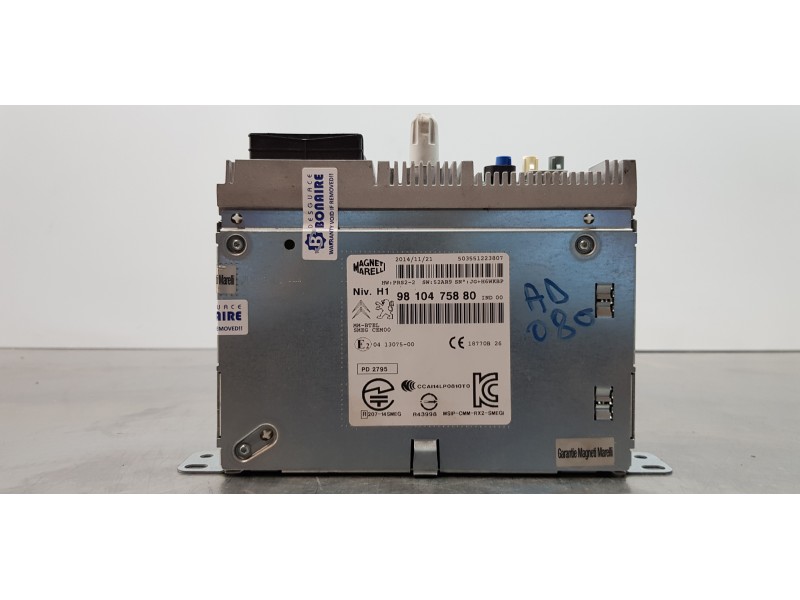 Recambio de sistema audio / radio cd para peugeot 508 active referencia OEM IAM 9810475880   Recambio de sistema audio / radio cd para peugeot 508 active referencia OEM IAM 9810475880