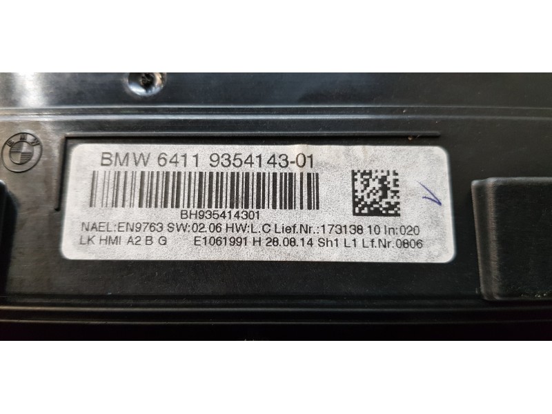 Recambio de mando climatizador para bmw serie 3 touring (f31) 318d referencia OEM IAM 64119354143  
