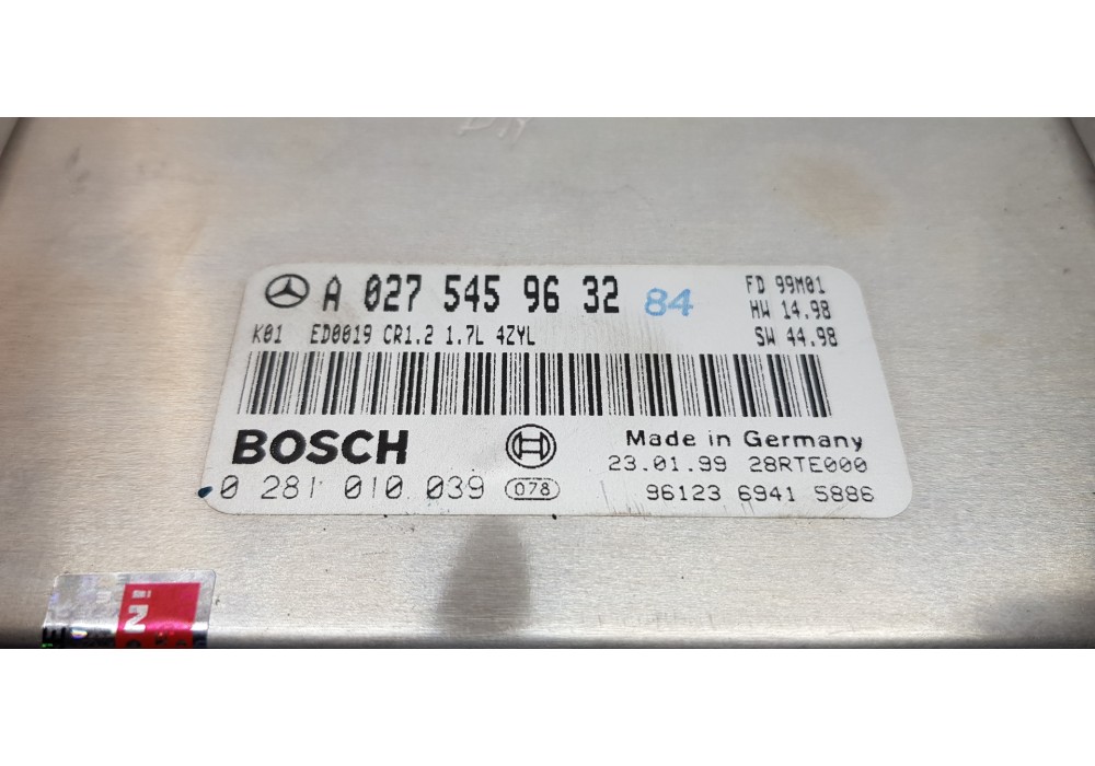Recambio de centralita motor uce para mercedes clase a (w168) 170 cdi (168.008) referencia OEM IAM A0275459632   Recambio de centralita motor uce para mercedes clase a (w168) 170 cdi (168.008) referencia OEM IAM A0275459632