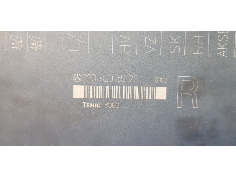 Recambio de centralita asientos para mercedes clase s (w220) berlina 430 (220.070) referencia OEM IAM 2208206926  