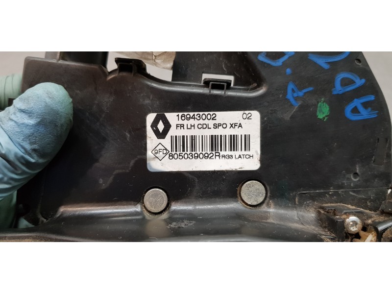 Recambio de cerradura puerta delantera izquierda para renault scenic iv edition one referencia OEM IAM 805039092R  