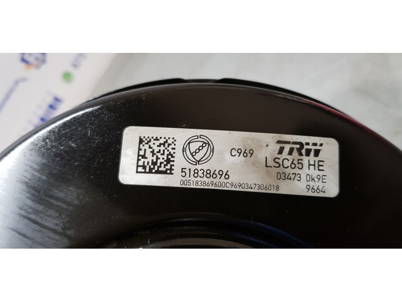 Recambio de servofreno para fiat nuova 500 (150) pop referencia OEM IAM 51838696   Recambio de servofreno para fiat nuova 500 (150) pop referencia OEM IAM 51838696